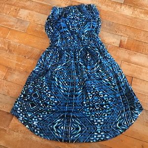 Billabong Strapless Printed Sundress SZ S